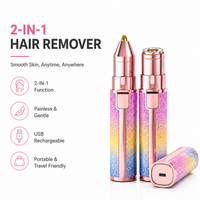 2 in 1 USB Rechargeable Eyebrow Trimmer, Facial Hair Remover for Women image 4