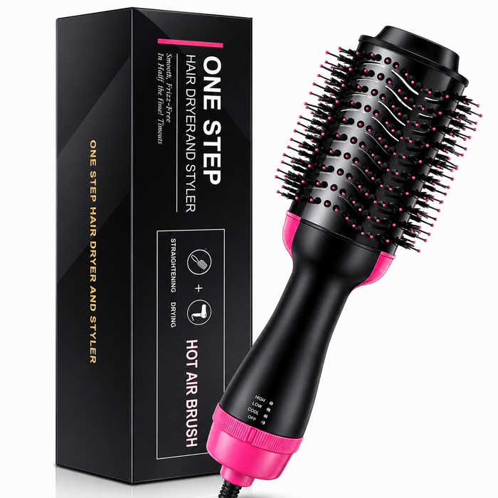One Step Hair Dryer & Styler, Hot Air Brush, Hair Straightening & Drying Brush